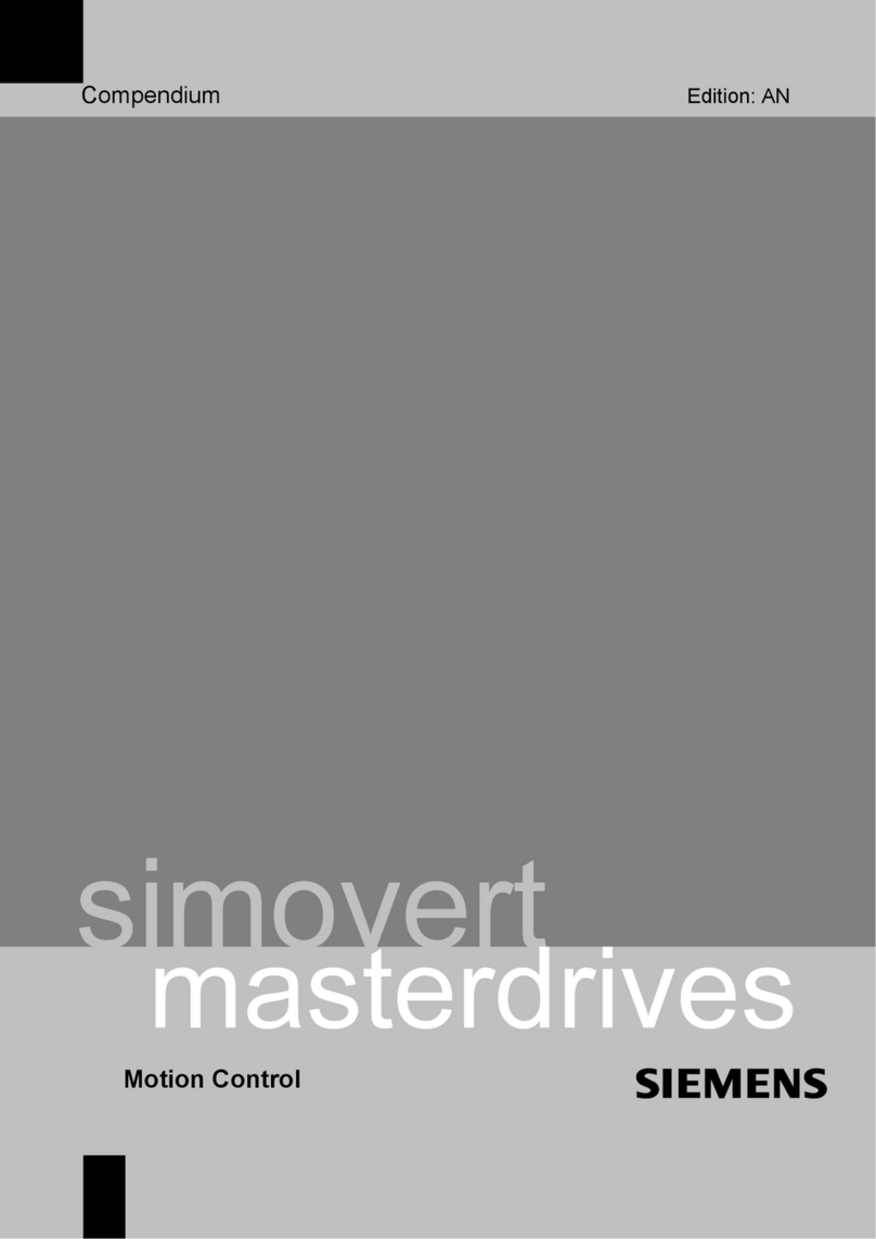 Siemens simovert masterdrives User manual