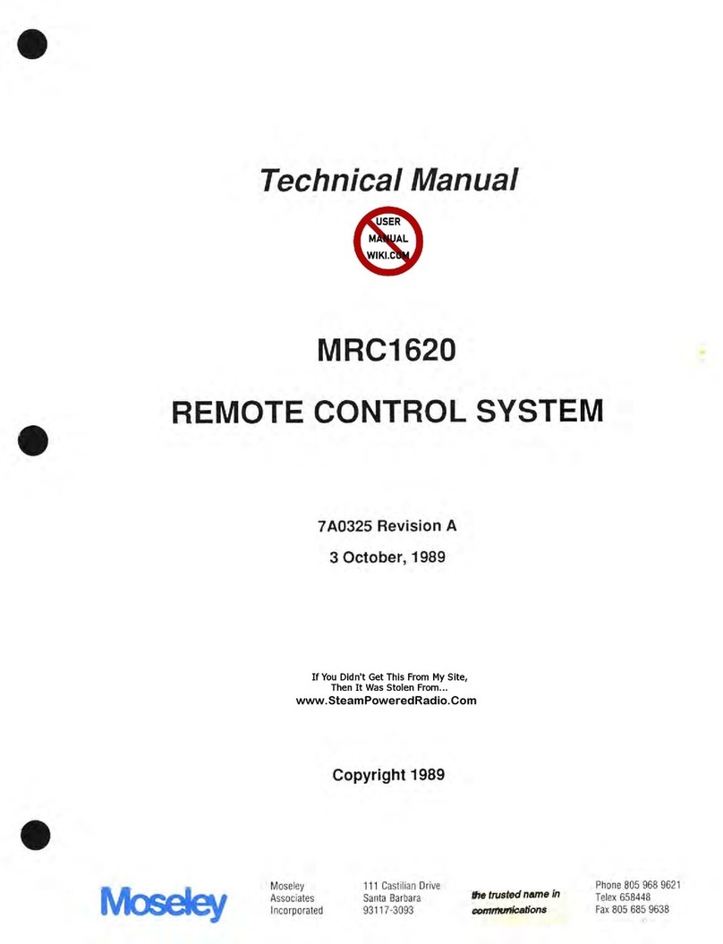 Moseley MRC1620 User manual