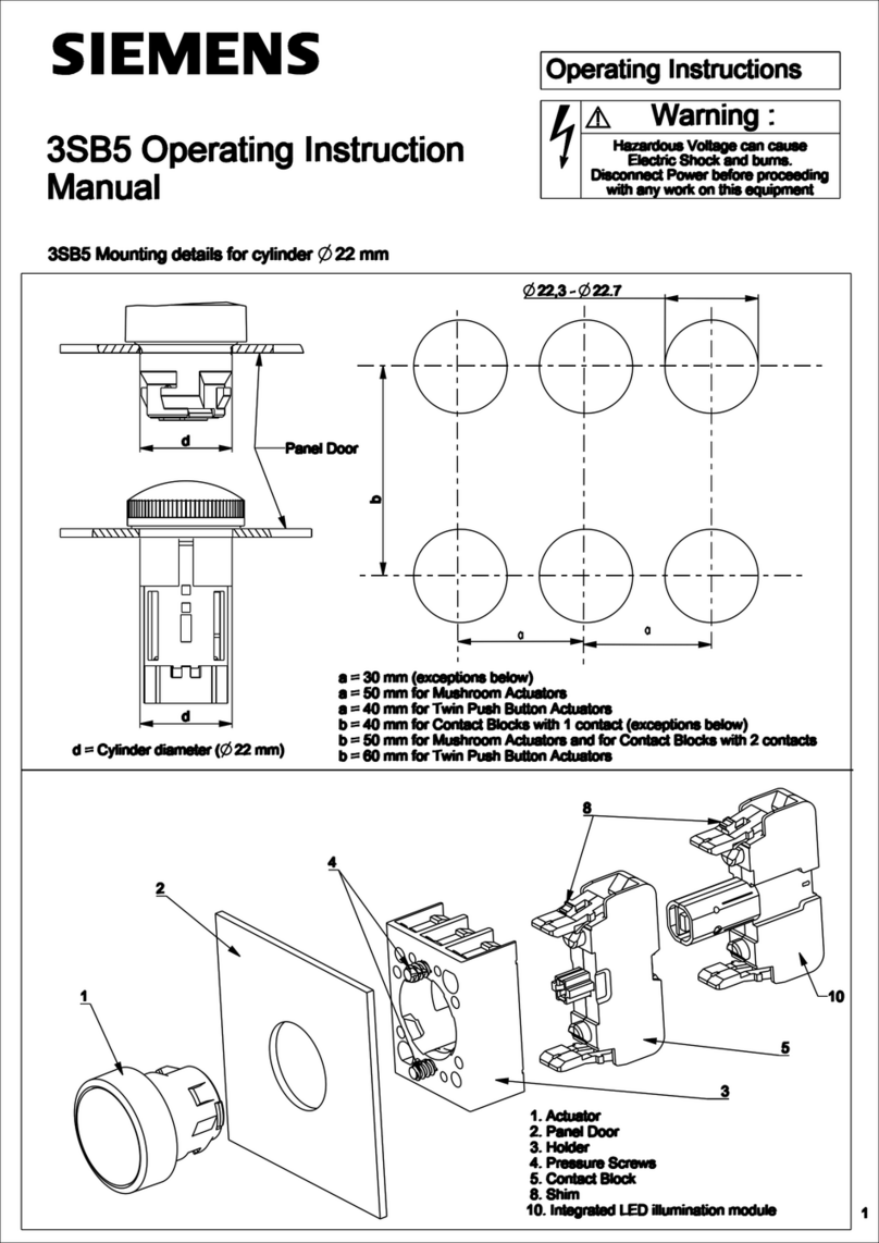 Siemens 3SB5 Operating instructions manual