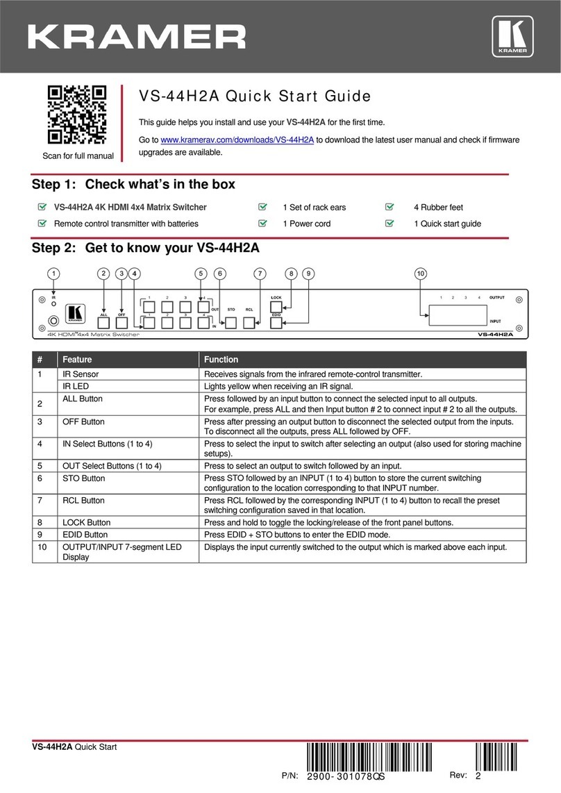 Kramer VS-44H2A User manual Kramer VS-44H2A User manual