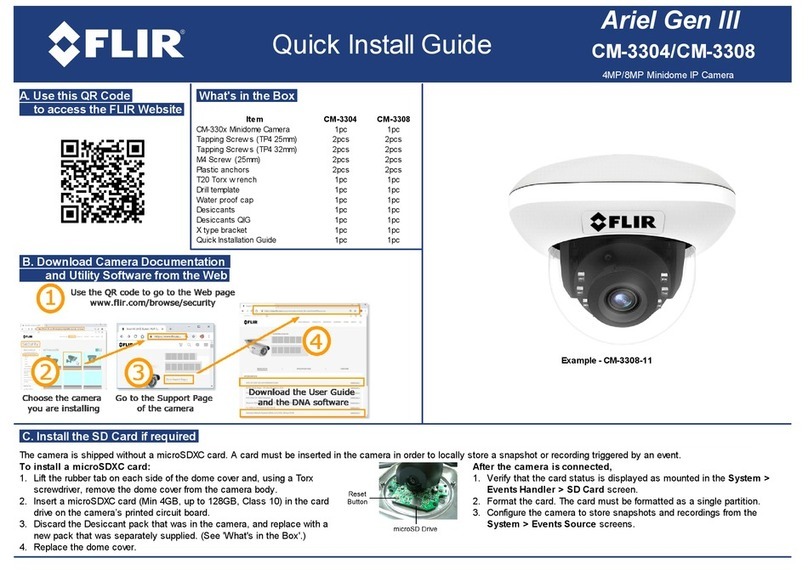 FLIR Ariel Gen III CM-3304 Quick install guide FLIR Ariel Gen III CM-3304 Quick install guide