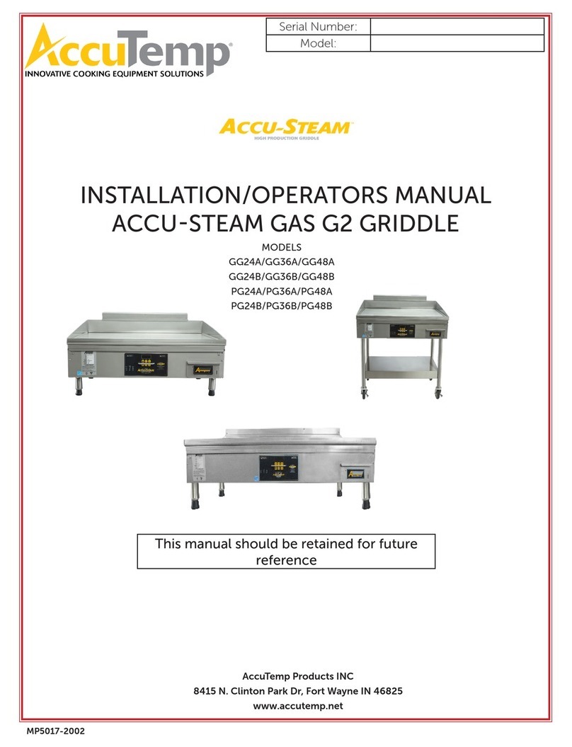 AccuTemp Accu-Steam G2 Series Installation & operator's manual