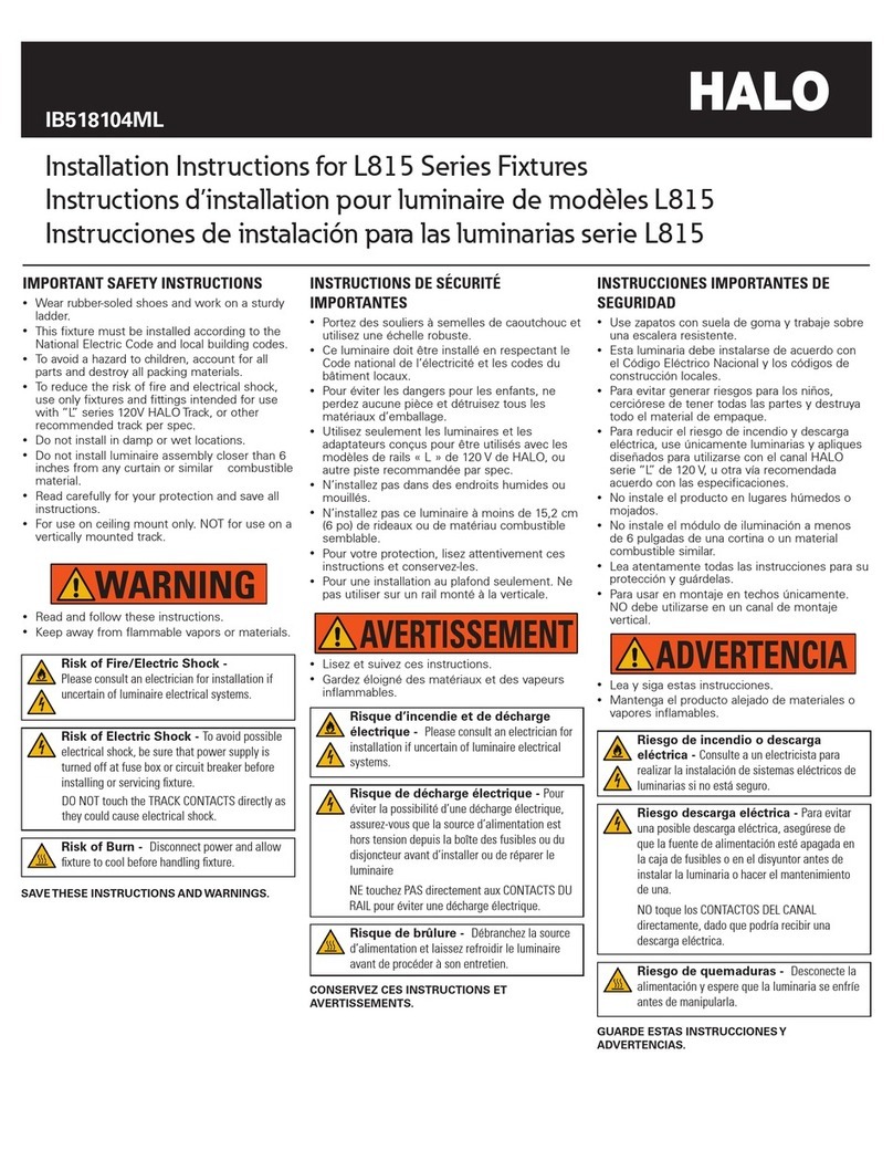 Halo L815 Series installation instructions