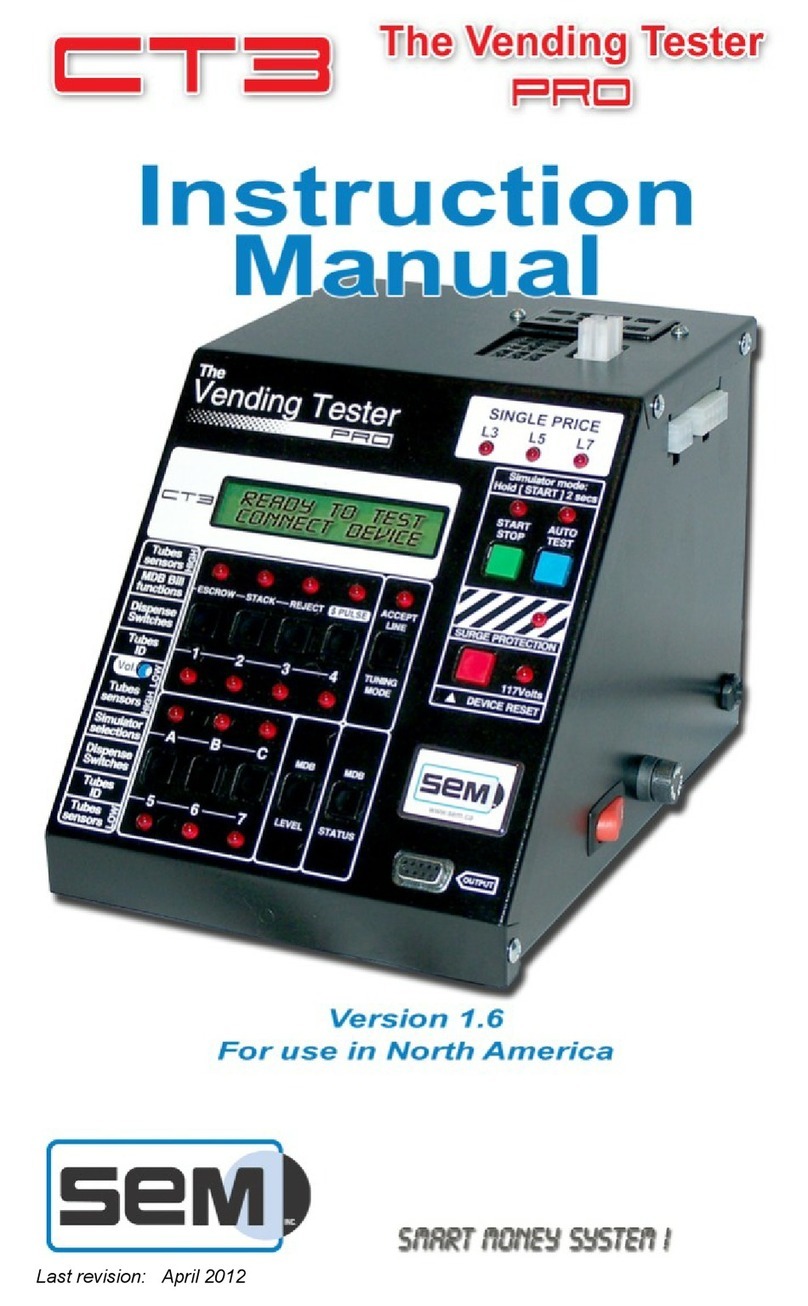 SEM The Vending Tester PRO CT3 instruction manual