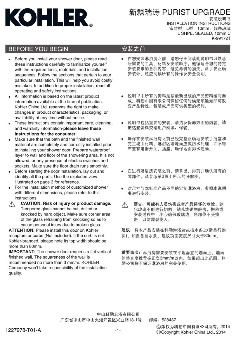 Kohler PURIST UPGRADE User manual Kohler PURIST UPGRADE User manual