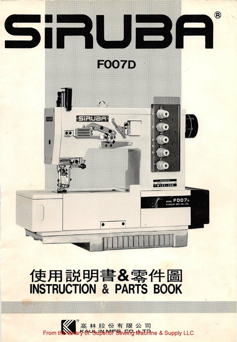 Siruba F007D User manual