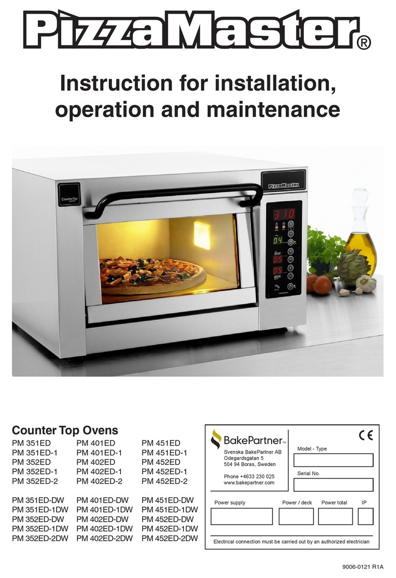 PizzaMaster PM 351ED Instructions for installation, operation and maintenance PizzaMaster PM 351ED Instructions for installation, operation and maintenance
