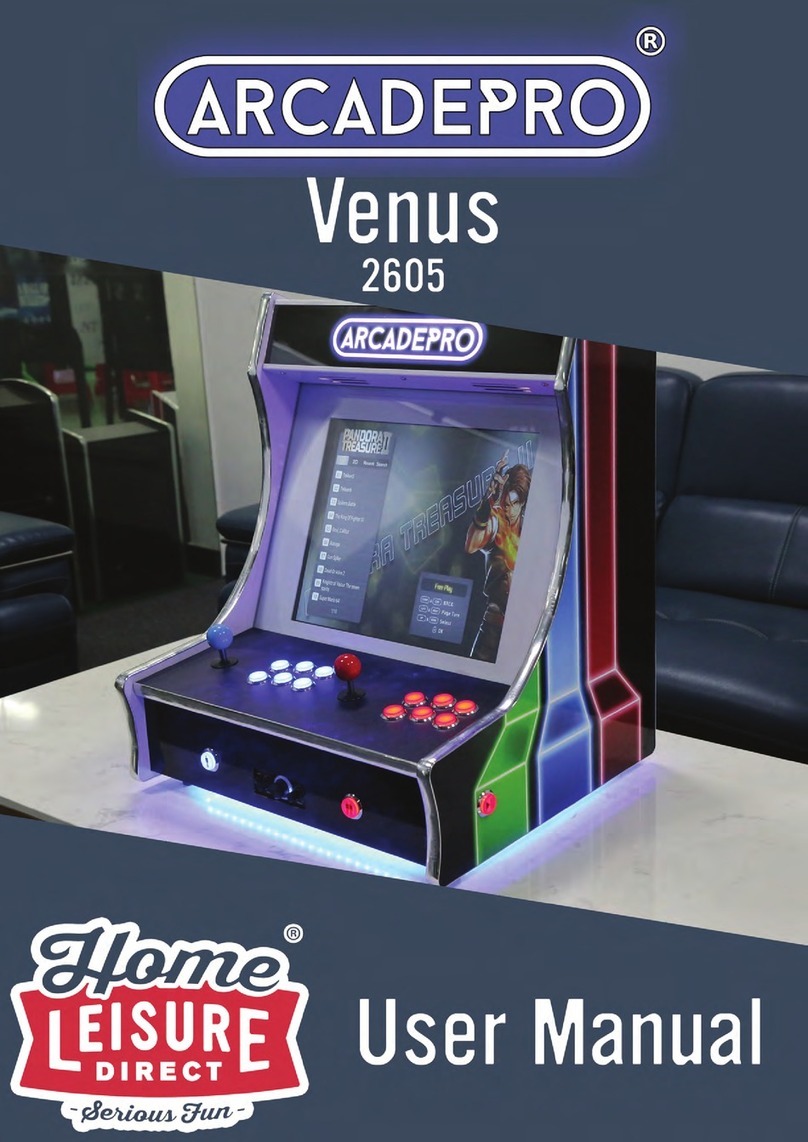 Home Leisure Direct ArcadePro Venus 2605 user manual Home Leisure Direct ArcadePro Venus 2605 user manual