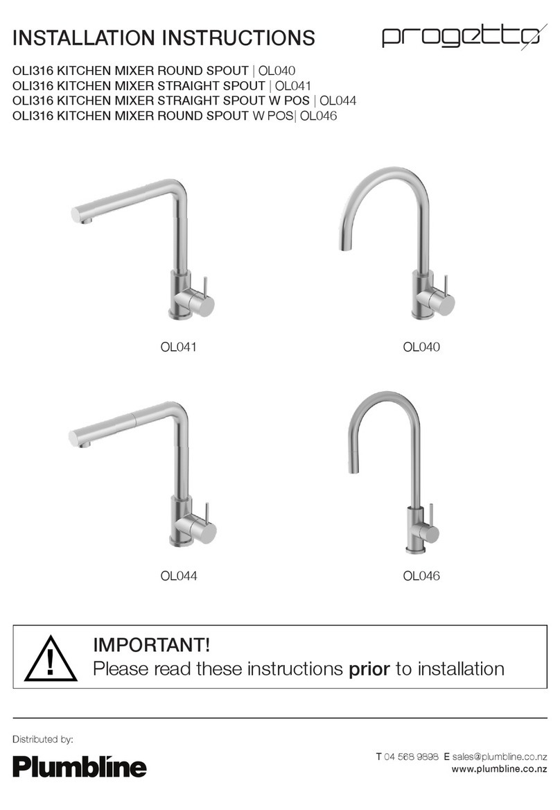 Plumbline Progetto OL040 installation instructions Plumbline Progetto OL040 installation instructions