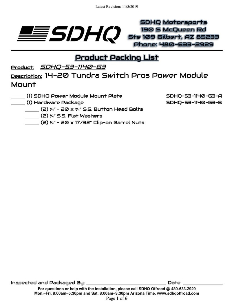 SDHQ SDHQ-53-1140-G3 manual