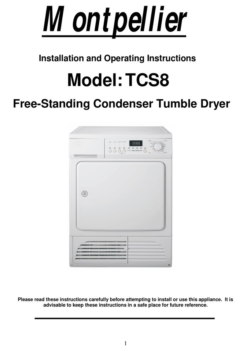 montpellier TCS8 Installation and operating instructions