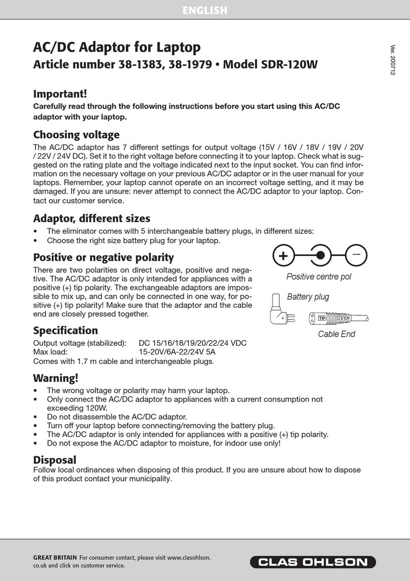 Clas Ohlson SDR-120W quick start guide