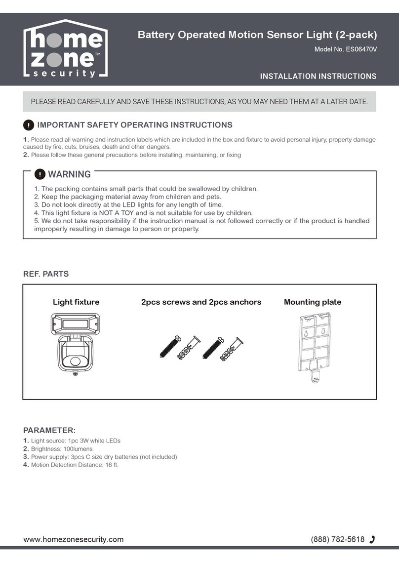 Home Zone Security ES06470V installation instructions Home Zone Security ES06470V installation instructions