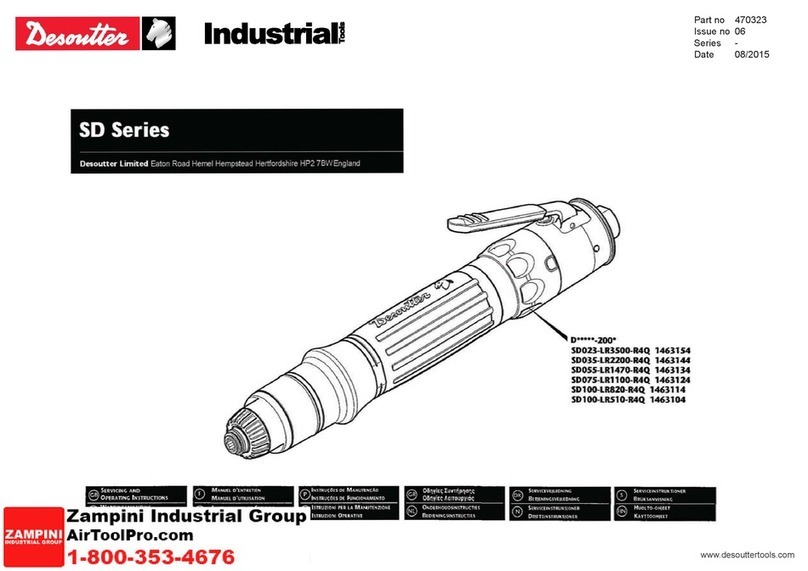 Zampini Desoutter SD Series Installation, servicing and operating instructions