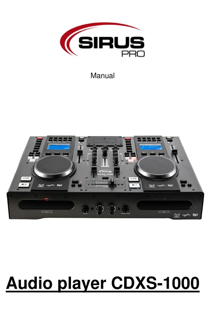SIRIUS PRO CDXS-1000 User manual