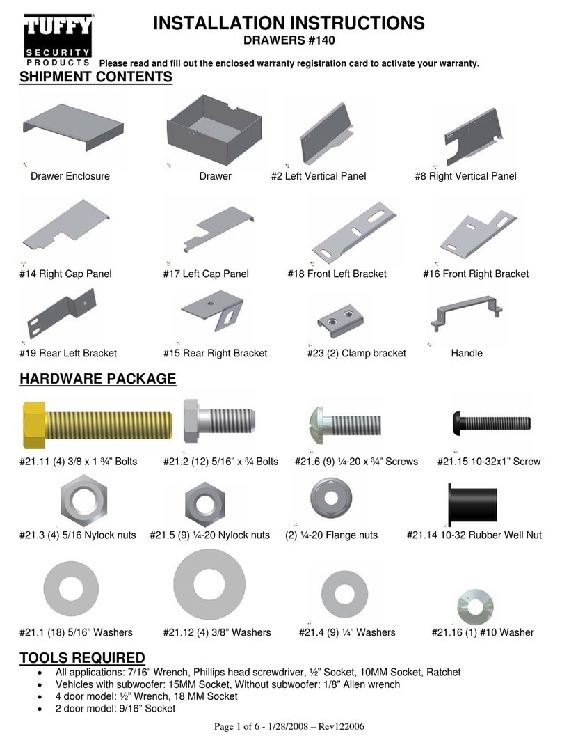 Tuffy 140 User manual