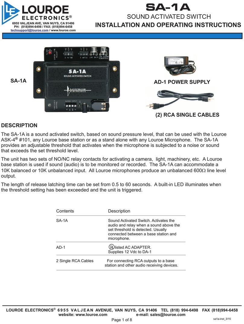 Louroe Electronics SA-1A User manual