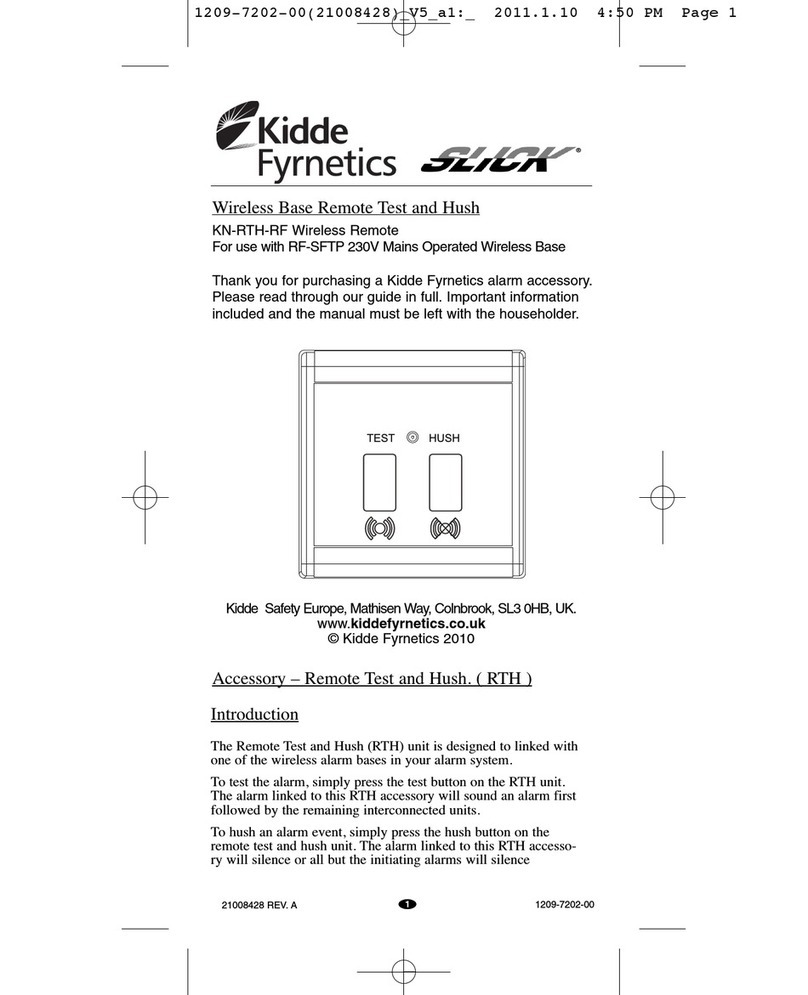 Kidde SLICK KN-RTH-RF quick start guide