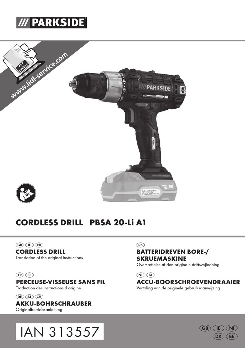 Parkside PBSA 20-Li A1 Translation of the original instructions Parkside PBSA 20-Li A1 Translation of the original instructions