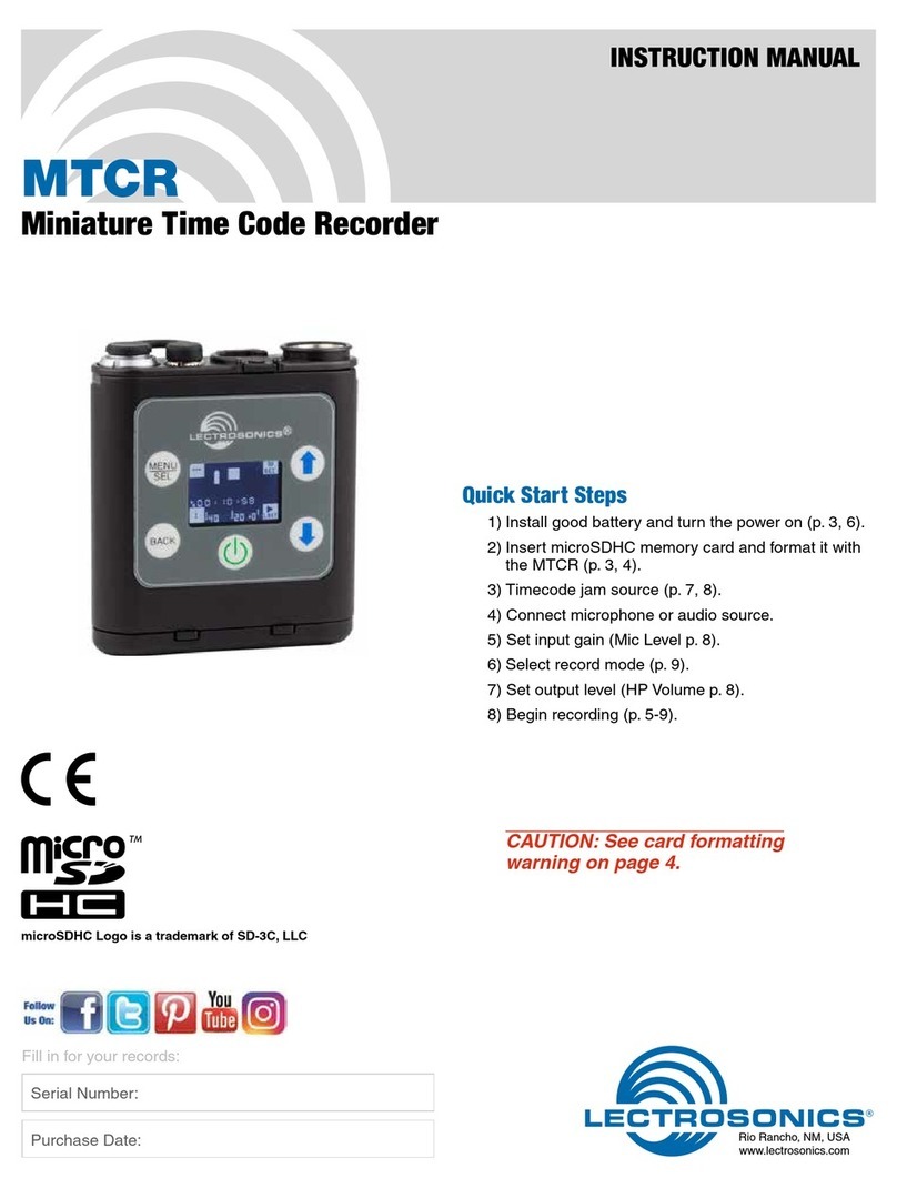 Lectrosonics MTCR User manual