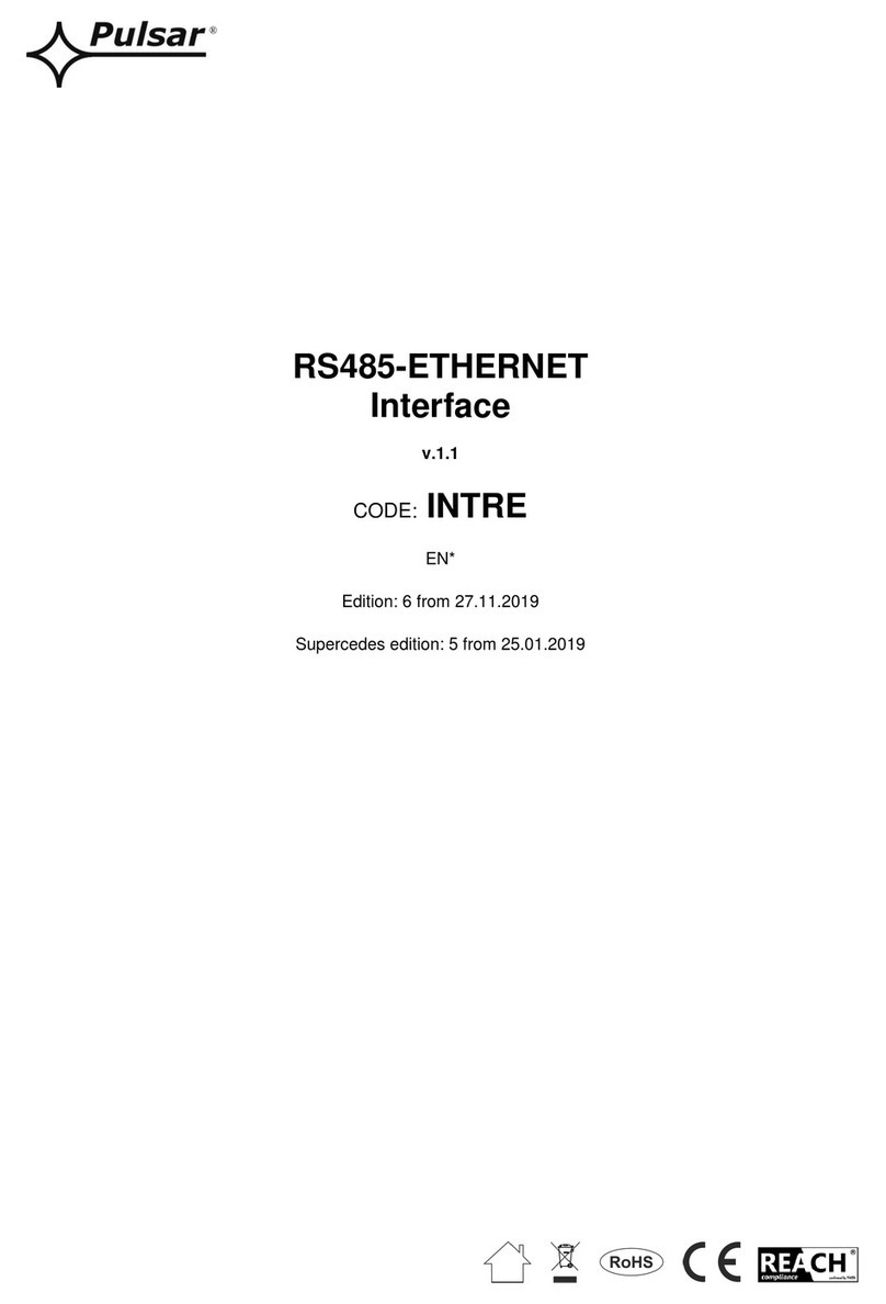 Pulsar RS485-ETHERNET manual