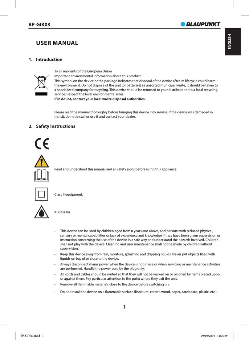 Blaupunkt BP-GIK03 User manual