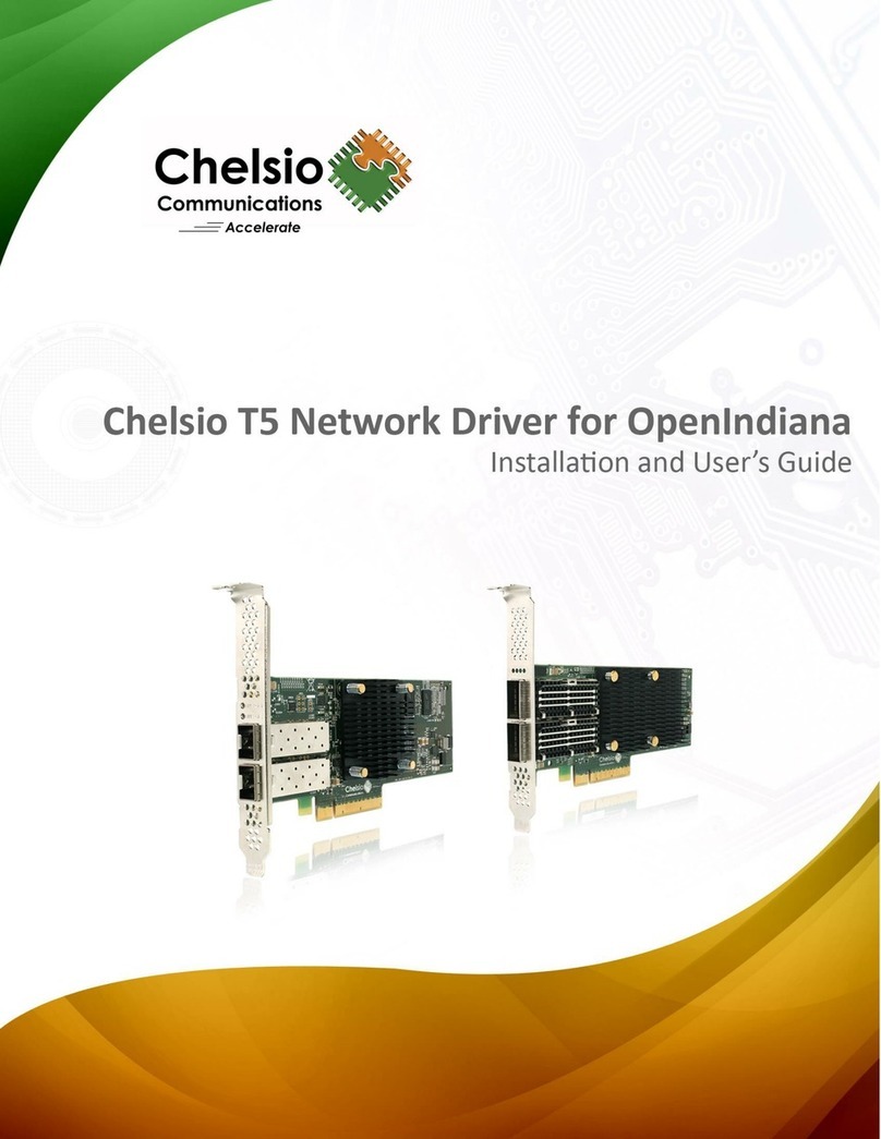 Chelsio T5 Installation and user guide