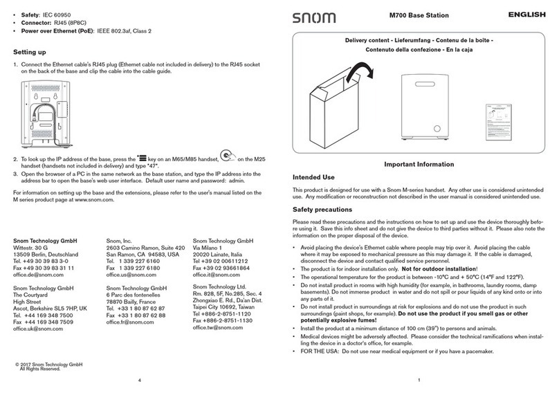 Snom M700 User manual