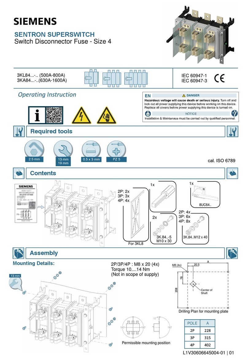 Siemens 3KL84 Series operating instructions Siemens 3KL84 Series operating instructions