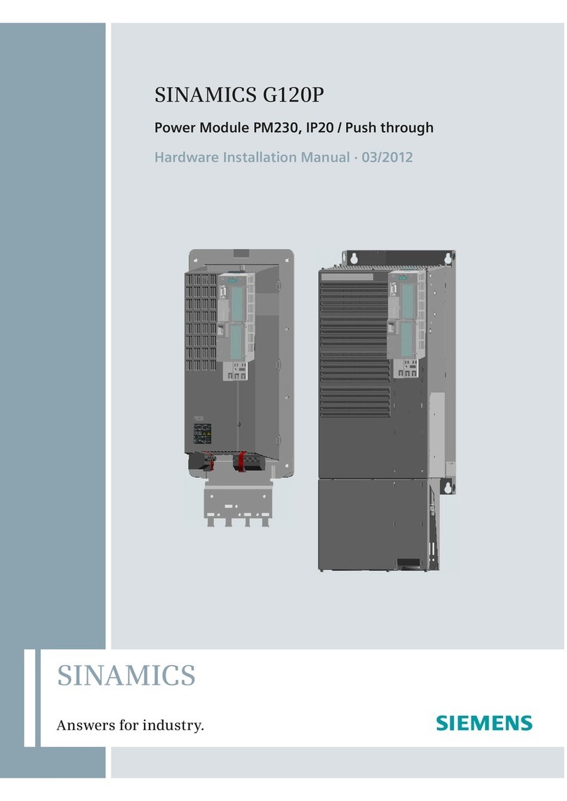 Siemens SINAMICS G120P Hardware installation manual