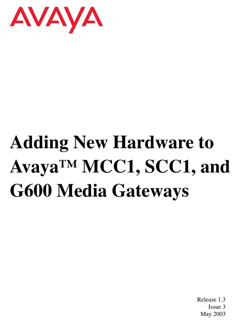 Avaya MCC1 Hardware manual
