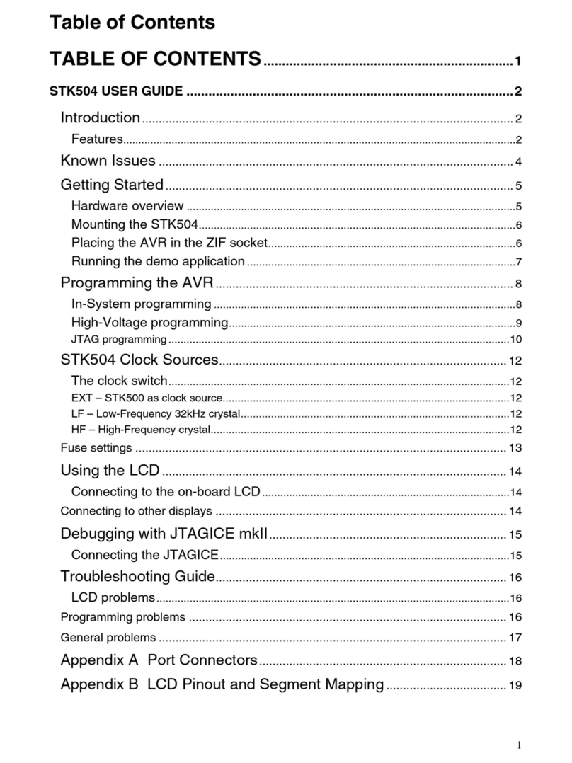 Atmel STK504 User manual