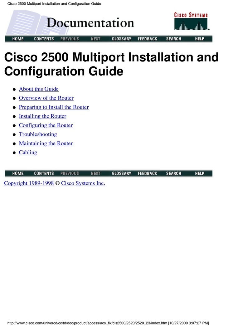 Cisco 2500 Series Operator's manual Cisco 2500 Series Operator's manual