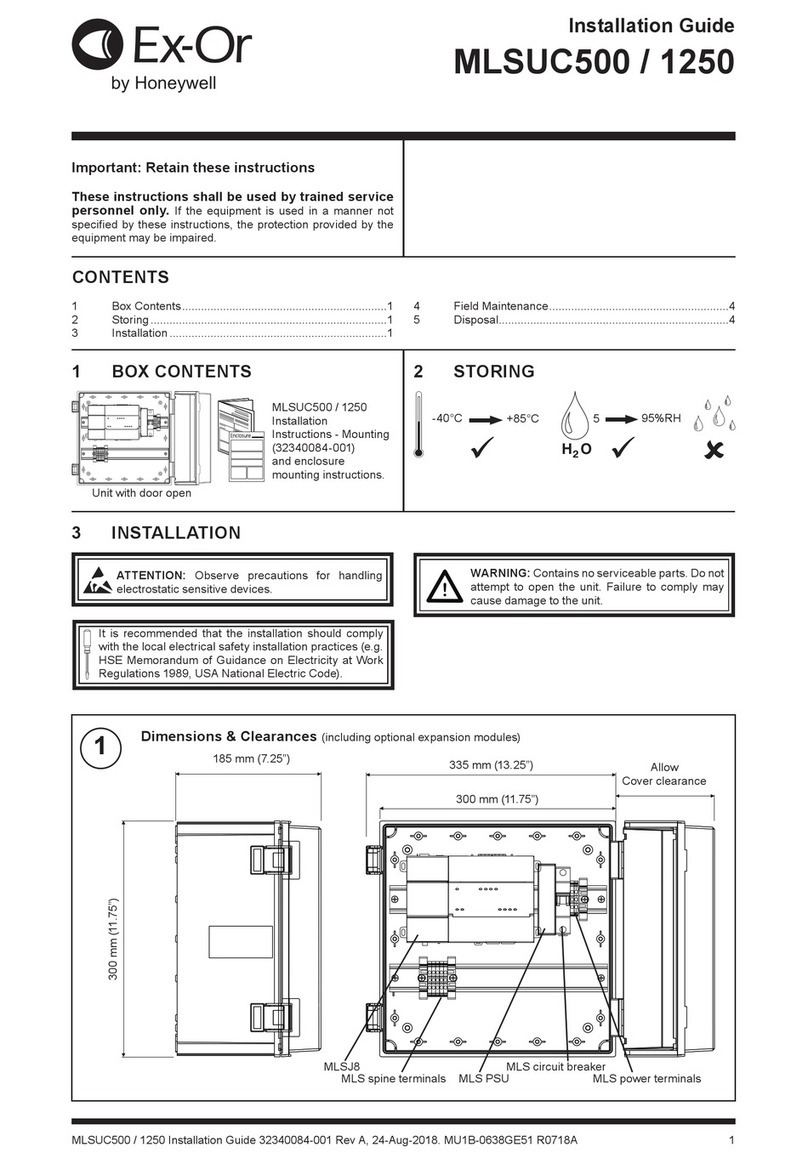 Honeywell Ex-Or MLSUC500 User manual
