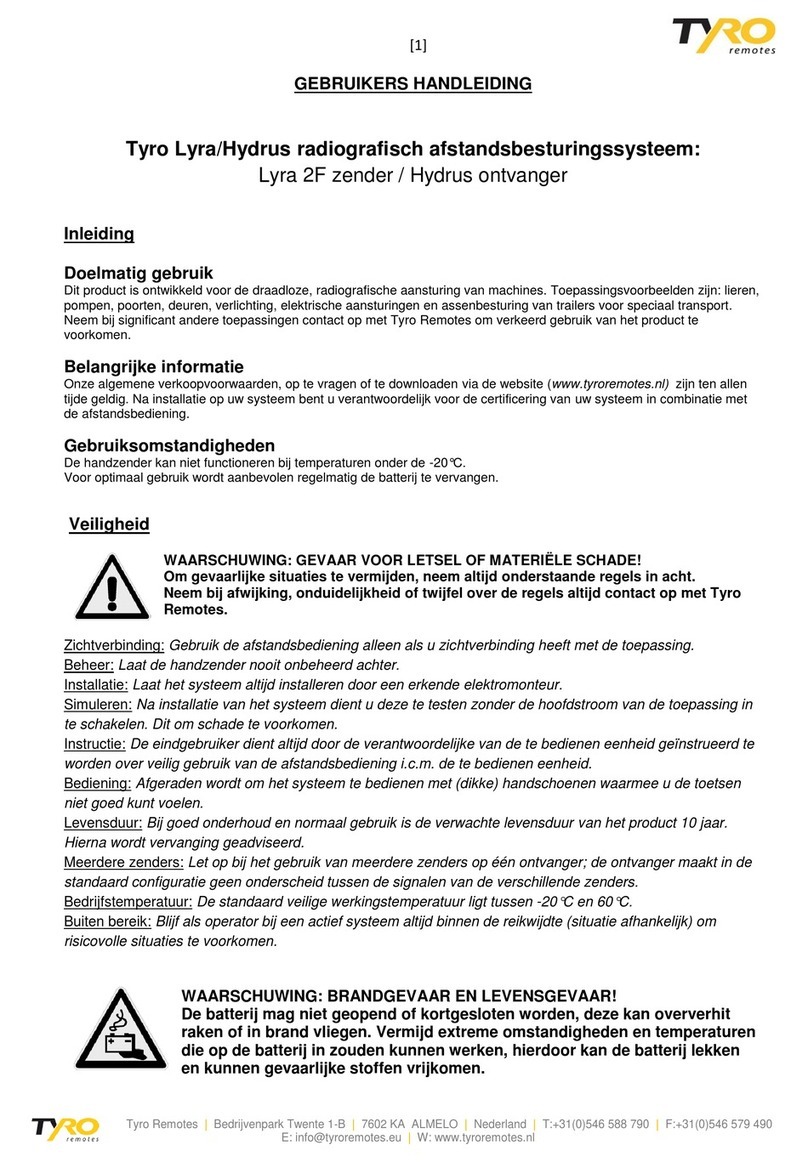 Tyro Lyra 2F user manual
