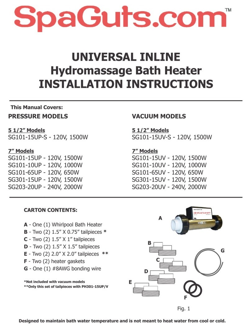 SpaGuts SG101-15UP-S installation instructions