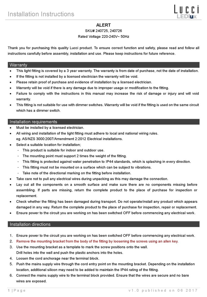 LEDLux Lucci ALERT User manual