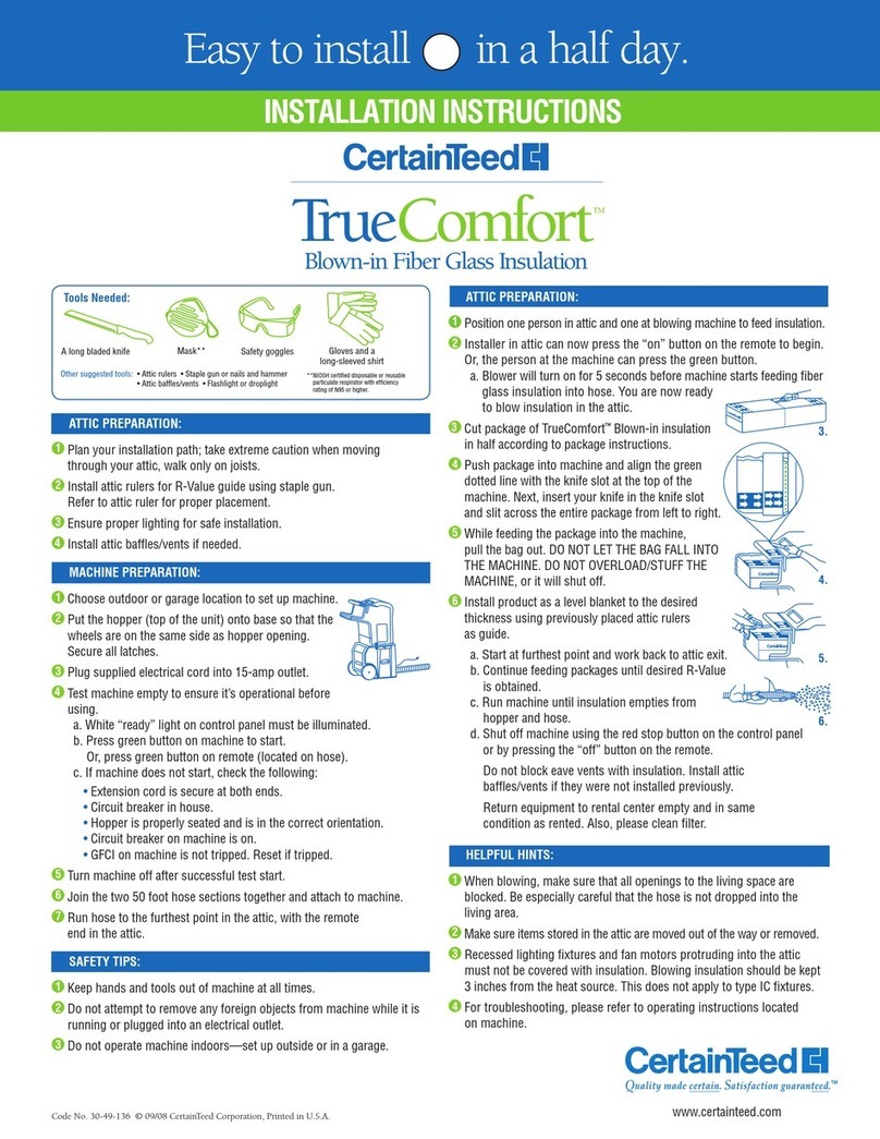 CertainTeed TrueComfort installation instructions