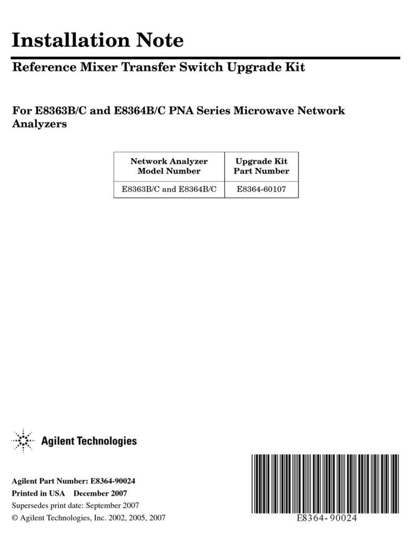 Agilent Technologies PNA Series Installation and operation manual