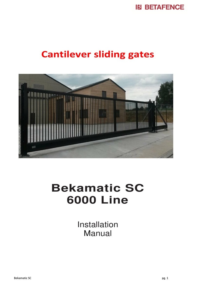 Betafence Bekamatic SC 6000 Line installation manual Betafence Bekamatic SC 6000 Line installation manual