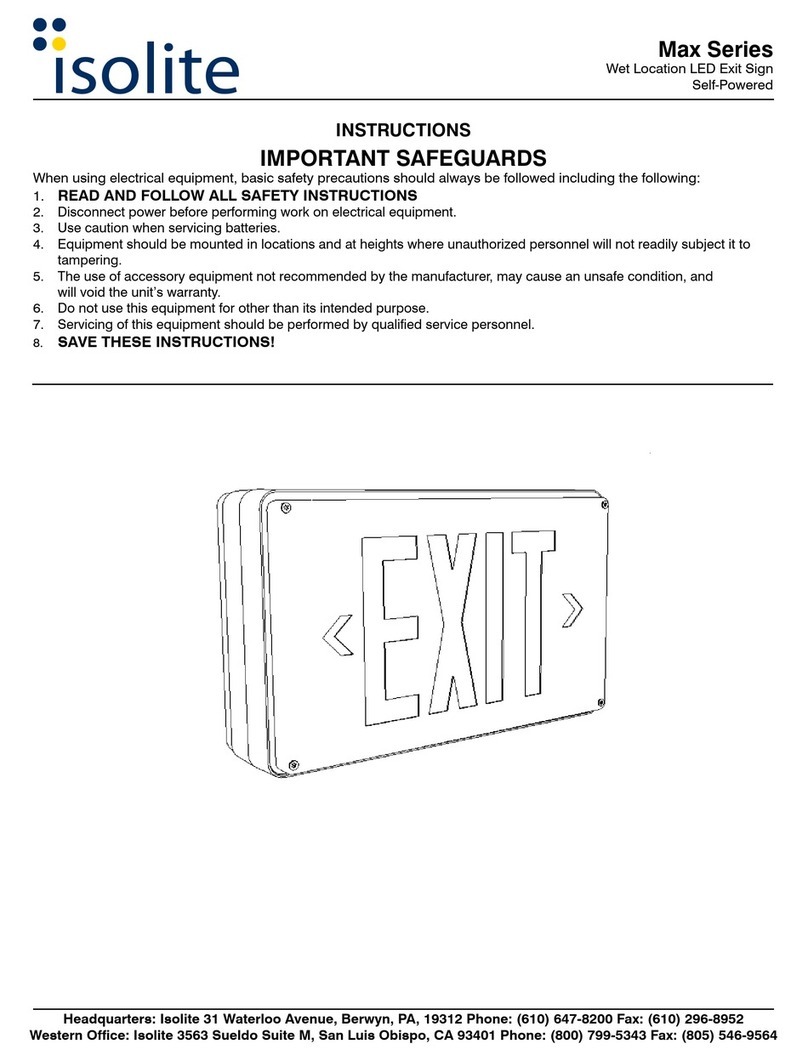 Isolite Max Series instructions