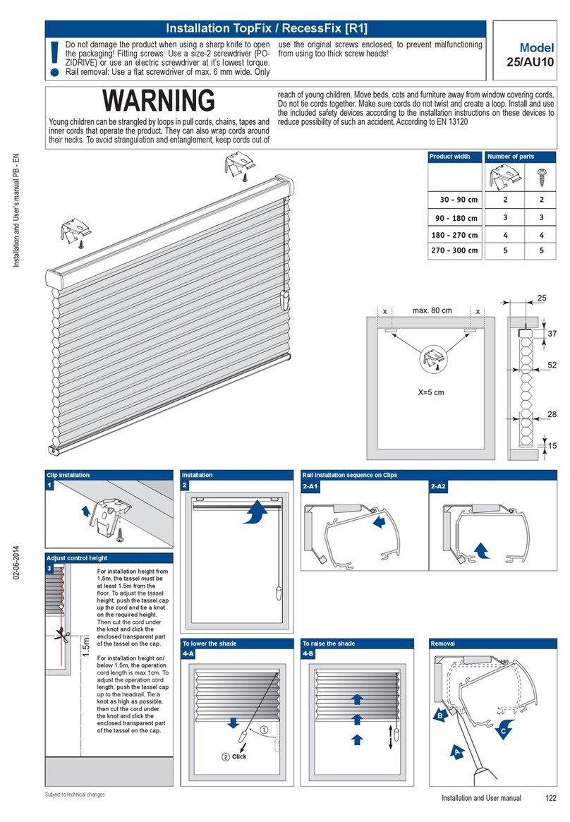 LuxaFlex RecessFix User manual