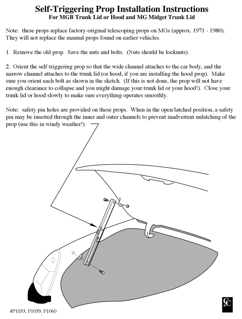Clark & Clark Speciality Products P1033 installation instructions