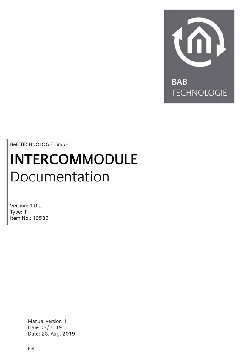 BAB TECHNOLOGIE INTERCOMMODULE Documentation