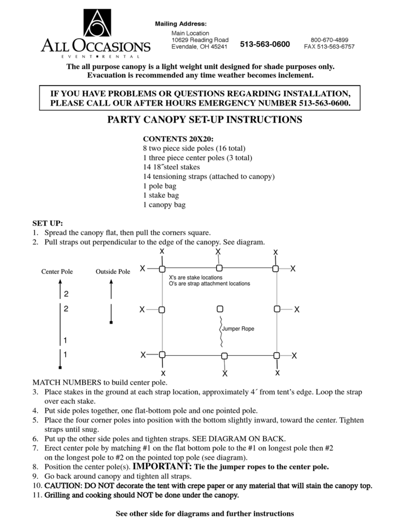 All Occasions PARTY CANOPY Setup instructions