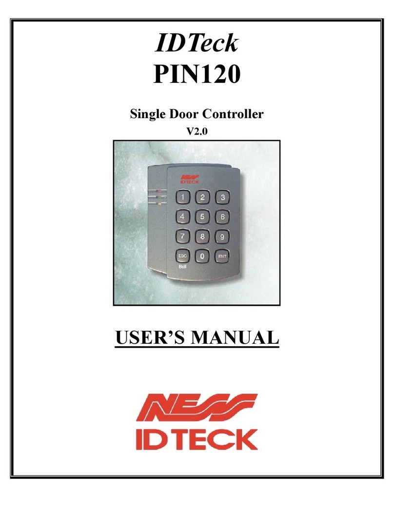 NESS ID TECK PIN120 user manual