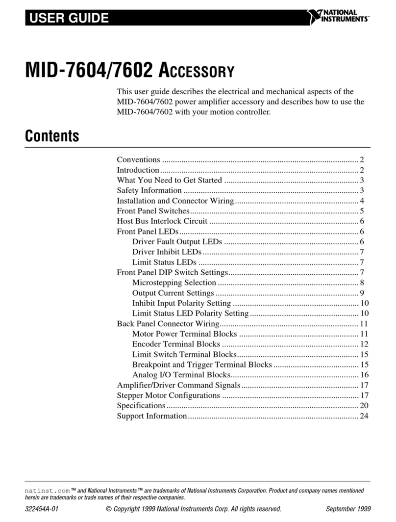 National Instruments NI MID-7604 User manual National Instruments NI MID-7604 User manual