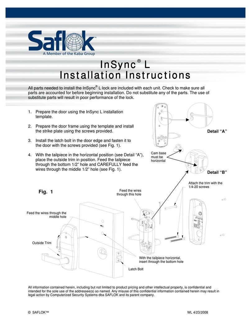 Saflok InSync L User manual