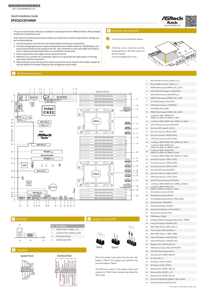 ASROCK Rack EP2C6212D16NM Quick installation guide ASROCK Rack EP2C6212D16NM Quick installation guide