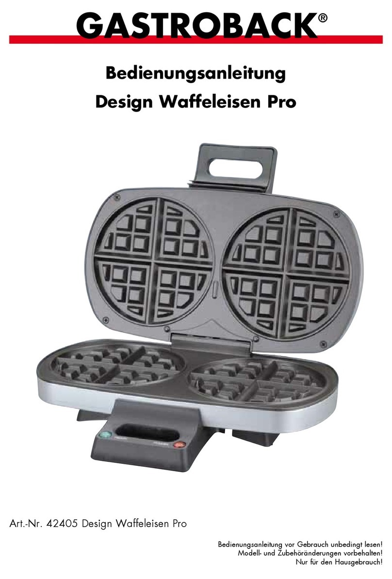 Gastroback Design Waffle Maker Pro User manual